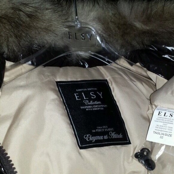 NWT ELSYGIRL RemovableFurHoodPufferShinyJacketCoatParkaBrownItalianDesig… - Picture 12 of 12